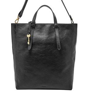 NEW Fossil Women's Camilla Leather Handbag Black